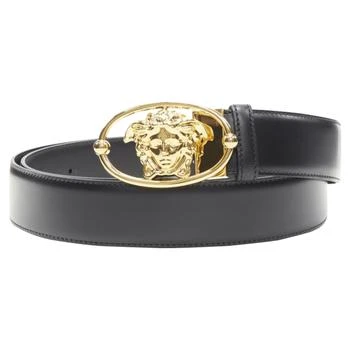Versace | La Medusa Insignia oval buckle leather belt