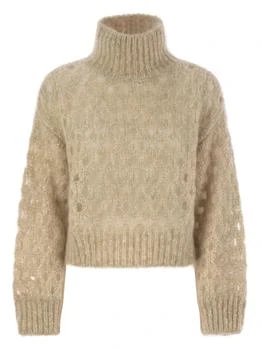 Brunello Cucinelli | Brunello Cucinelli Dazzling Net Turtleneck Jumper