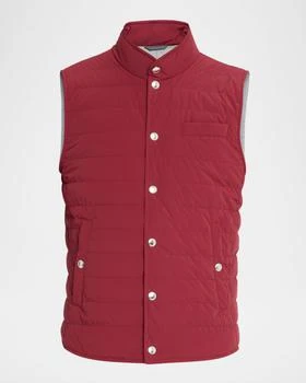 Brunello Cucinelli | Men
s Quilted Nylon Snap-Front Vest