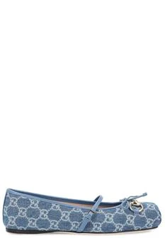 Gucci | Gucci Horsebit Bow Ballet Flats