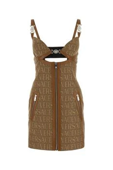 Versace | Versace Cut-Out Jacquard Sleeveless Mini Dress