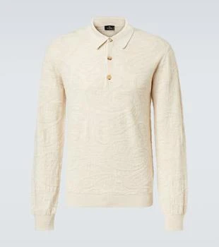 ETRO | Jacquard wool-blend polo sweater