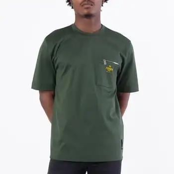 Fendi | Fendi Men's Crewneck Cotton T-Shirt in Green, Size X-Large