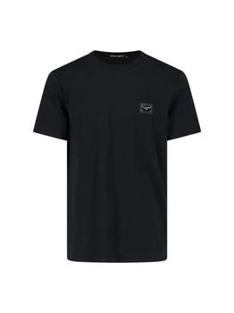 Dolce & Gabbana | Dolce & Gabbana Logo Plaque Crewneck T-Shirt