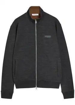 Givenchy | Logo-appliquéd wool-blend track sweatshirt