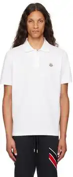 Moncler | White Logo Patch Polo