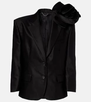 Magda Butrym | Floral-appliqué cotton blazer