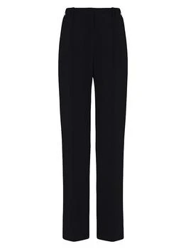 Balmain | Cotton-Blend Crepe Tailored Straight-Leg Pants