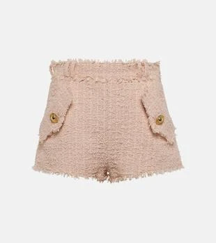 Balmain | High-rise tweed shorts