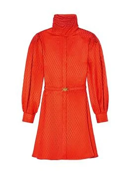 Versace | Monogram Satin Jacquard Tieneck Minidress