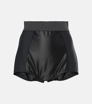Dolce 
Gabbana | Paneled high-rise shorts