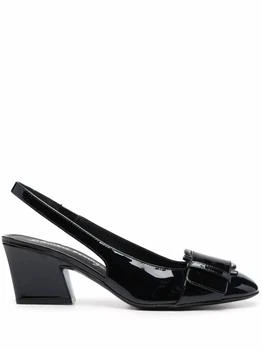 Salvatore Ferragamo | Women
s Briget Patent-Leather Slingback Pumps In Black