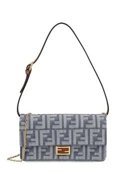 Fendi | Fendi Baguette FF Jacquard Chain-Linked Wallet