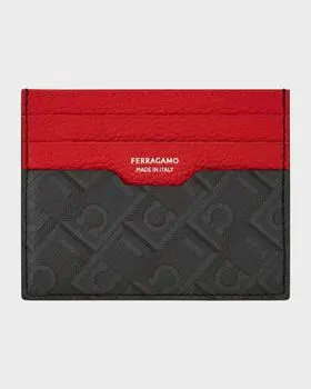 Salvatore Ferragamo Men's Monogram Card Case