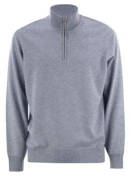 Brunello Cucinelli | Brunello Cucinelli Funnel-Neck Knitted Polo Shirt