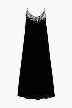 Zimmermann Crystal-embellished velvet midi dress