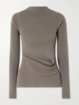 Rick Owens | Draped Ribbed-knit Top