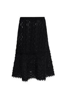 Jil Sander | Jil Sander Decorative Weave Knitted Midi Skirt