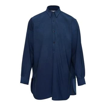 MAISON MARGIELA | Maison Margiela Asymmetric Hem Long Sleeved Panelled Shirt