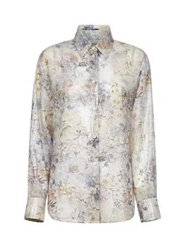 Golden Goose | GOLDEN GOOSE | Sequin-embroidered floral print fabric Journey shirt | Women | M