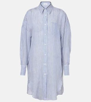 Brunello Cucinelli | Monili striped linen and silk organza shirt