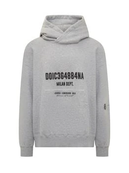 Dolce & Gabbana | Dolce & Gabbana Logo Printed Jersey Hoodie