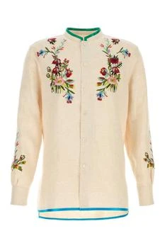 Valentino | Valentino Floral Embroidered Button Detailed Shirt