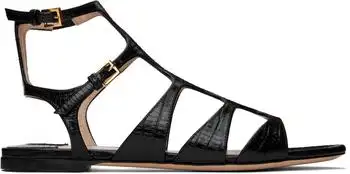 Tom Ford | Black Printed Tejus Sandals