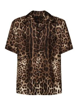 Dolce & Gabbana | Dolce & Gabbana Leopard Printed Bowling Shirt