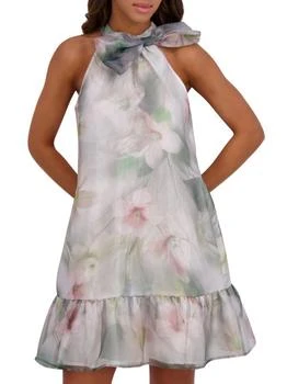 Floral Organza A-Line Minidress