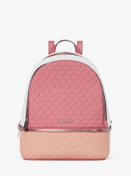 Rhea Medium Color-Block Signature Logo Backpack