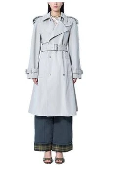 Burberry | Burberry Double Breasted Belted Long Trench Coat