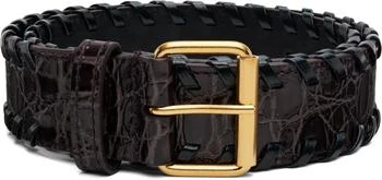 Dries Van Noten | Brown Braided Leather Belt
