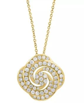 Effy | Diamond Pendant Necklace (1-1/20 ct. t.w.) in 14k Yellow Gold, 17" + 1" extender