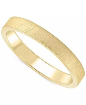 Macy's | Brush Finish Textured Wedding Band in 14k Gold