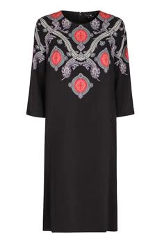 ETRO | Etro Paisley Printed Cady Crewneck Midi dress