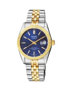 Gevril | West Village 40MM Two-Tone Stainless Steel Automatic Bracelet Watch