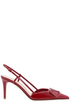 Valentino | Valentino VLogo Signature Pointed Toe Slingback Pumps