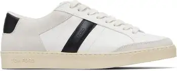 Tom Ford | White Grained Leather & Suede Blake Sneakers