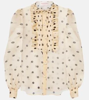 Valentino | Polka-dot silk organza blouse