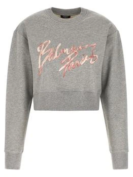Balmain | Balmain Logo Printed Cropped Sweatshirt