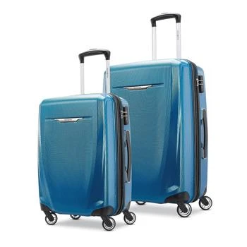 Samsonite Samsonite Winfield 3 DLX Hardside Expandable Luggage with Spinners, Blue/Navy, 2-Piece Set (20/25)