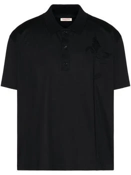 Valentino | Black Cotton Polo Shirt