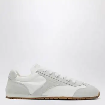 Prada | White sneakers with suede inserts