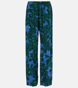 Dries Van Noten | Floral silk crêpe de chine straight pants