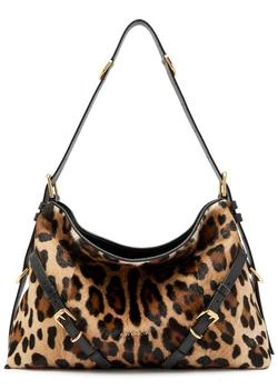 Givenchy | Voyou medium leopard goat-hair shoulder bag
