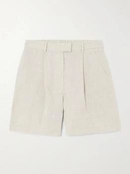 Brunello Cucinelli | Pleated Linen Shorts - Beige