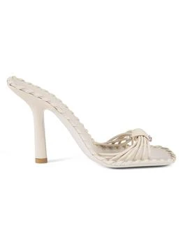 Burberry | ​Rumba 105MM Leather Woven Sandals