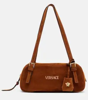 Versace | Versace Tag suede shoulder bag
