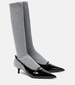 Magda Butrym | Leather-trimmed sock boots